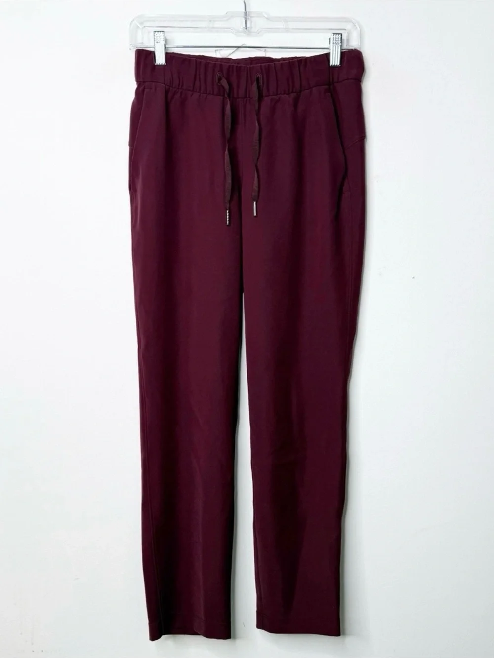 LULULEMON Burgundy Black Cherry On The Fly Trousers Pants Sz. 6 Gorpcore